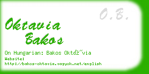 oktavia bakos business card